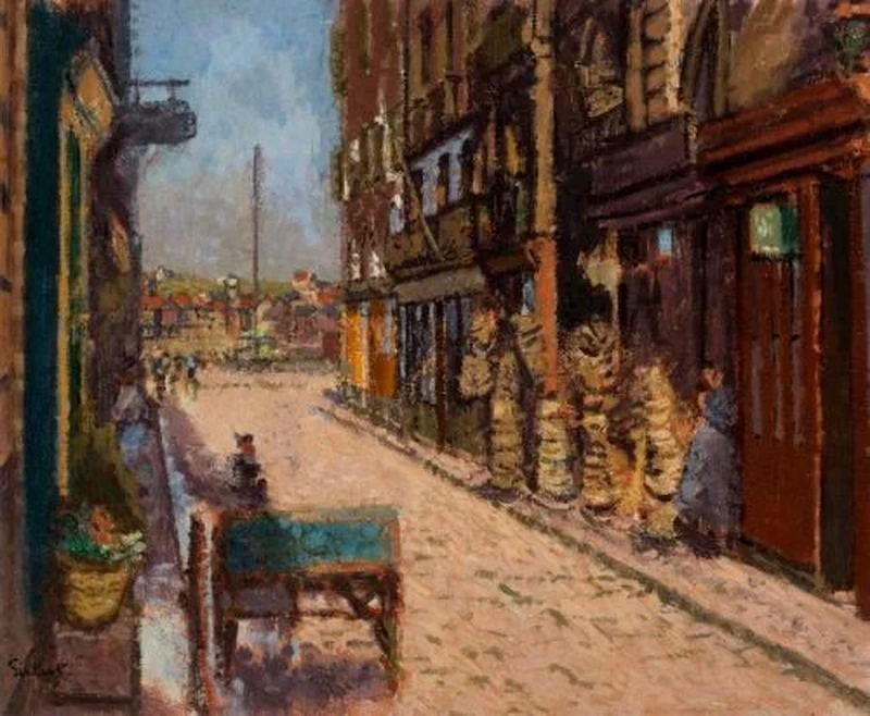 Il negozio di cestini, Rue St Jean, Dieppe - Aberdeen Art Gallery & Museums
